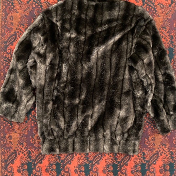 80's Vintage Neiman Marcus Fake Fur Bubble waist Coat, size XS - Picture 6 of 6